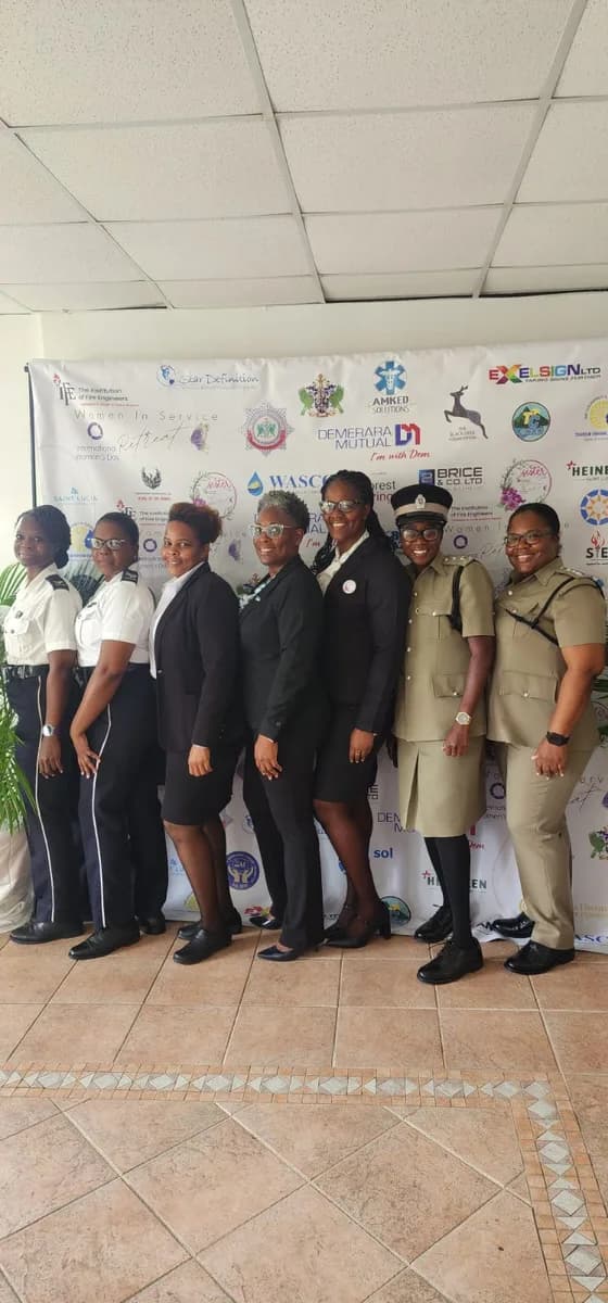 Delegates with Caribbean flags
