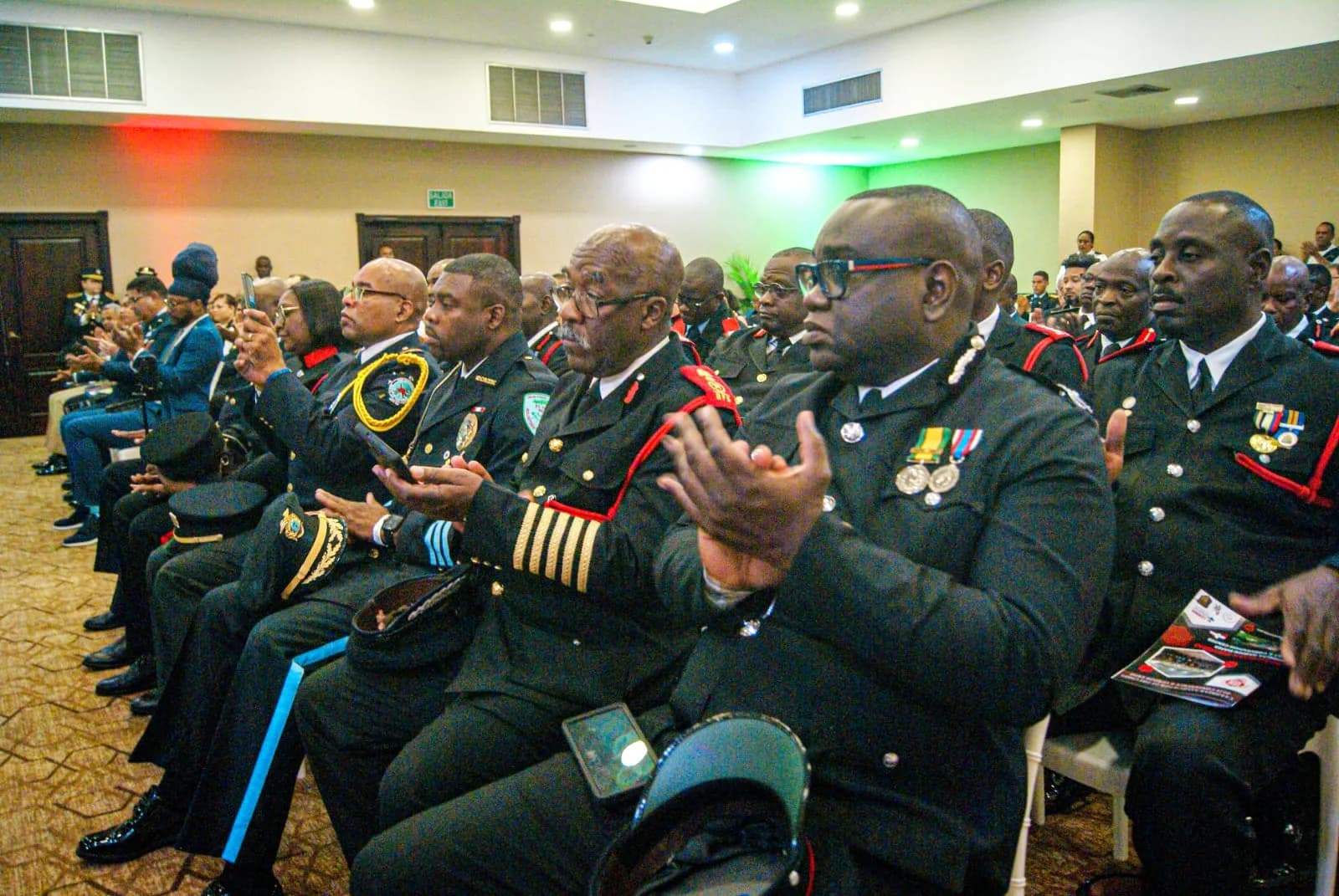 Fire officers and chiefs at CAFC conference ceremony